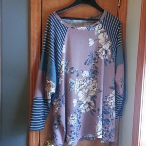 NWOT Long Sleeve Color Block Top